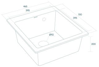 Мойка кухонная Paulmark Kante PM104651-GRM серый металлик
